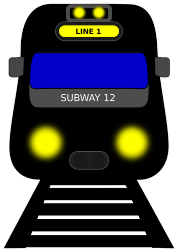 Metrô com luzes acesas