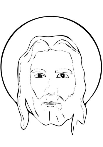 Rosto de desenho a lápis Christ