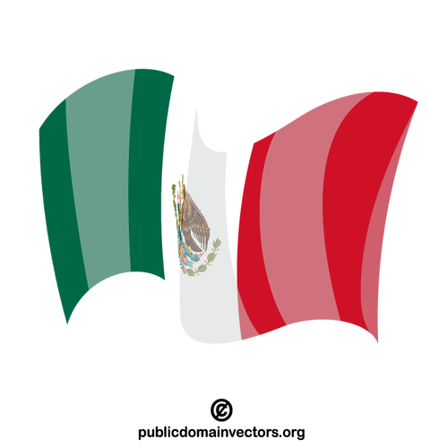 De vlag van de staat Mexico zwaaien