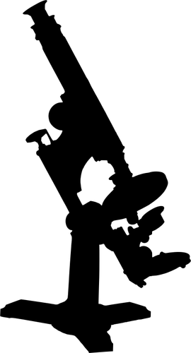 Pictograma de silueta microscop