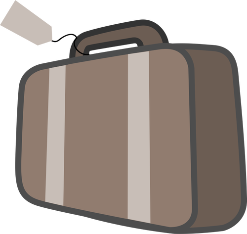 Vector de la imagen de equipaje con la manija y etiqueta