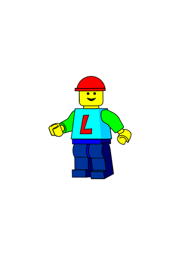 Een Lego Minifig vector afbeelding