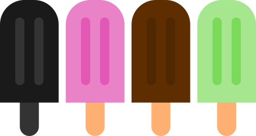 Färgglada popsicles