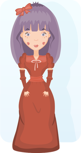 Викторианской девушка векторное изображение