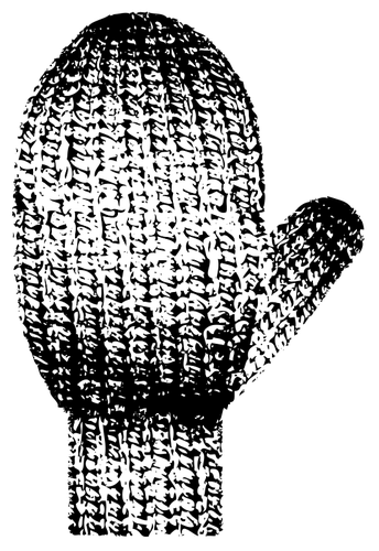 Knitted mitten