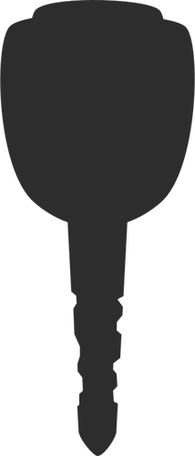 Black silhouette vector image of car door key