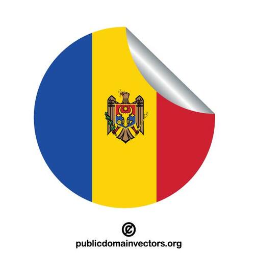 Moldova bayrağı etiket içinde