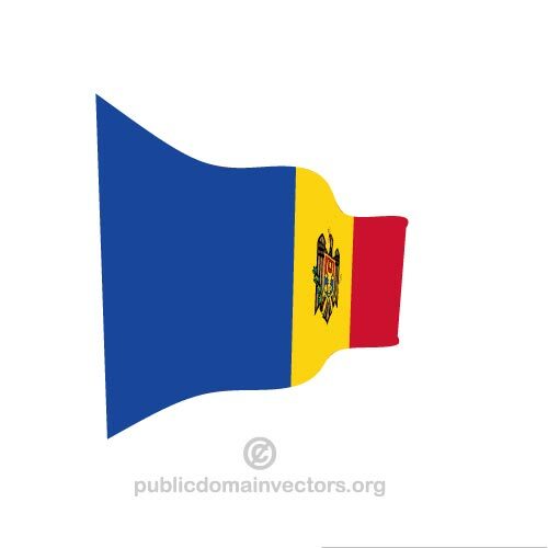 Ondulado bandera de Moldavia