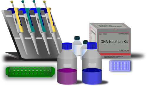 Molecular biology workstation vector drawing