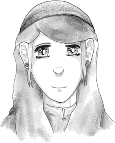 Dame mit besorgt Gesicht Vektor-ClipArt