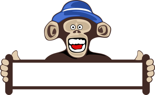 Muestra en blanco de Monkey holding