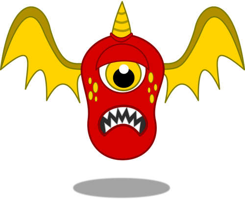 Rød flyr monster