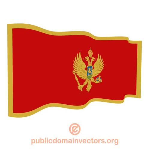 Vlnité vlajka Montengro