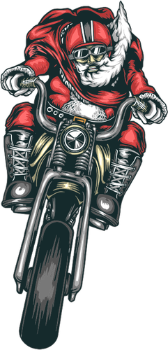Santa en chopper