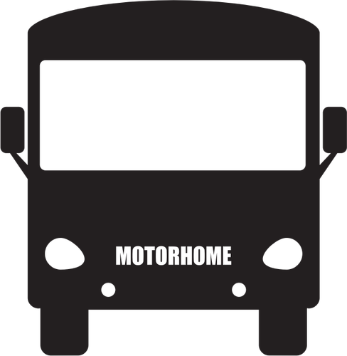 Motorhome silhouette vector clipart