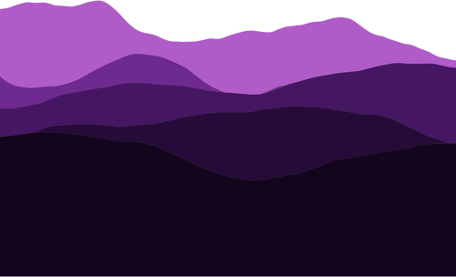 Mountains silhouette in violet shades