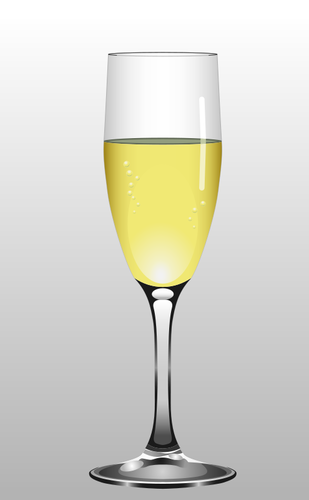 Vector illustration of glass of champagne