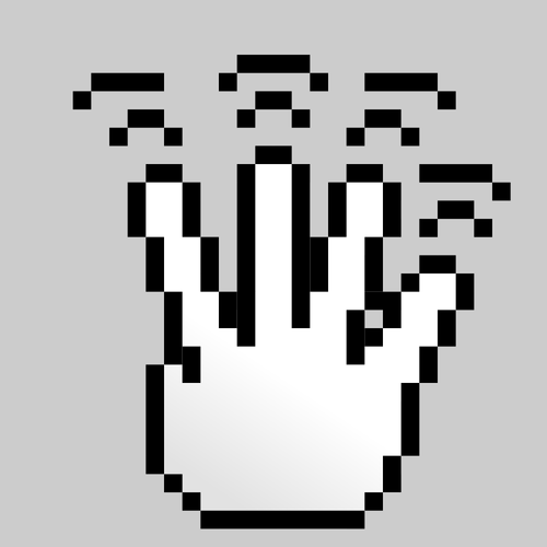 Indicatore della mano con quattro dita