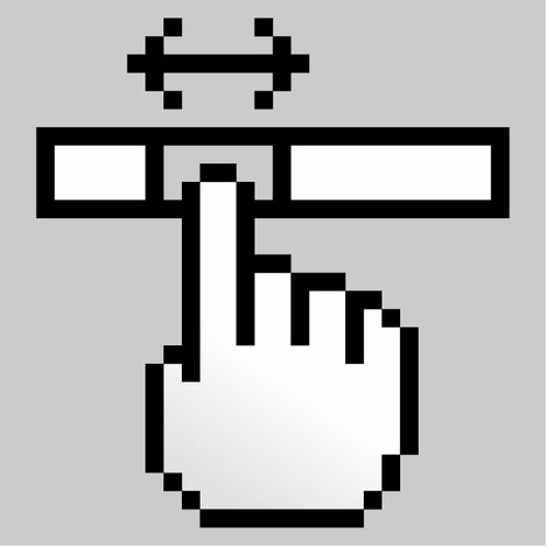 Antarmuka MultiTouch Pixel tema Slide Horizontal Arrow
