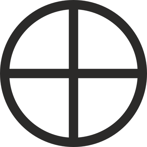 Мирской крест обведенные знак векторное изображение