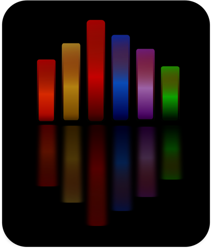 Eenvoudig muziek equalizer vector tekening