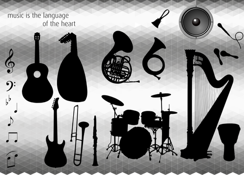 Instruments de musique vector image