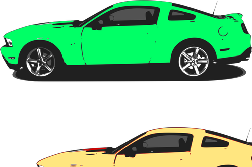 Illustration vectorielle de Mustang verte