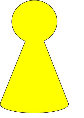 Yellow chess piece