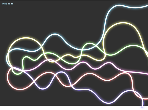 Vektor Klipart abstraktní neonové linky