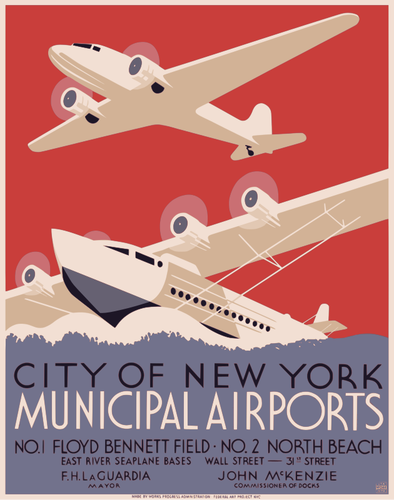 Affiche aéroports municipaux