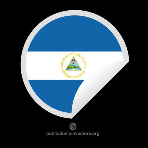 Adesivo com a bandeira da Nicarágua
