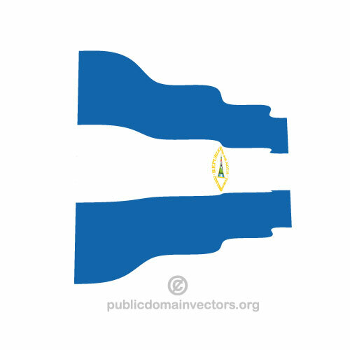 Ondulado vector bandeira da Nicarágua