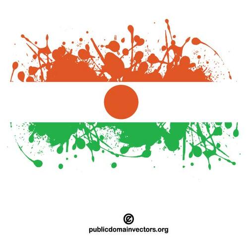 Respingos de tinta de bandeira de Níger