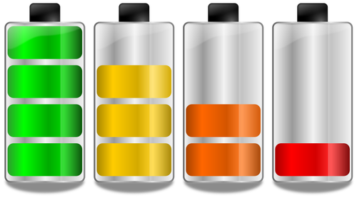 Olika batteriers nivåer