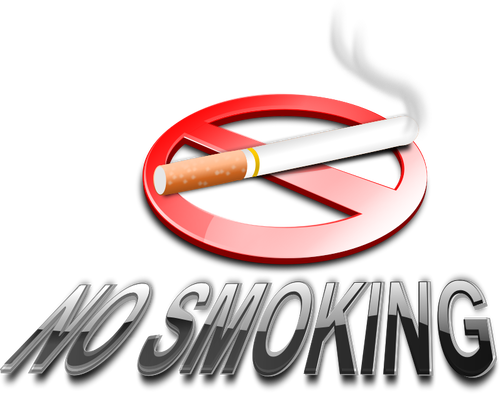 3 D なし禁煙サイン ベクトル クリップ アート