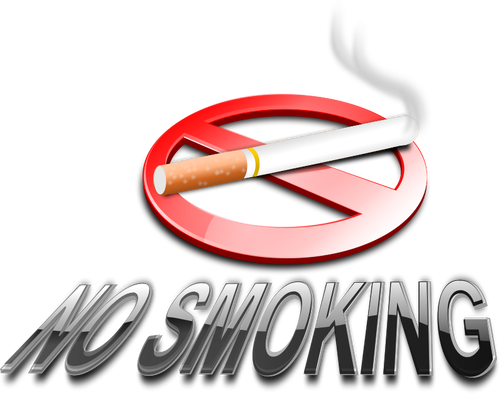 3D no smoking sign vector clip art