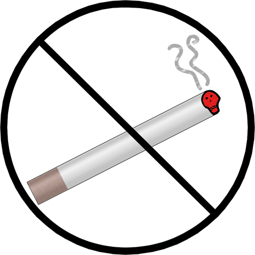 لا علامة التدخين مع الجمجمة ناقلات مقطع الفن