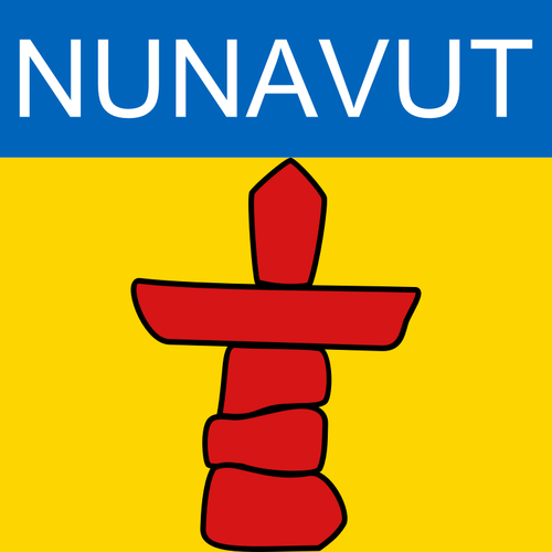 Ilustración de vector territorio Nunavut símbolo