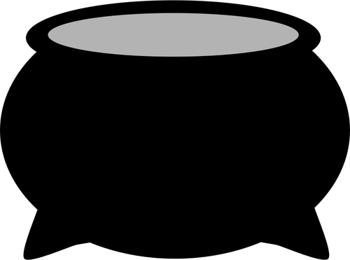 Vector drawing of empty black pot