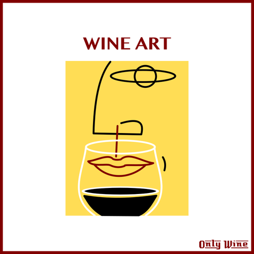 Desenho artístico de vinho