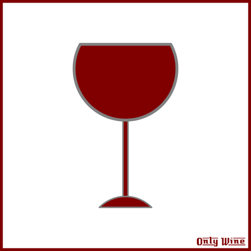 Bicchiere di vino rosso simbolo
