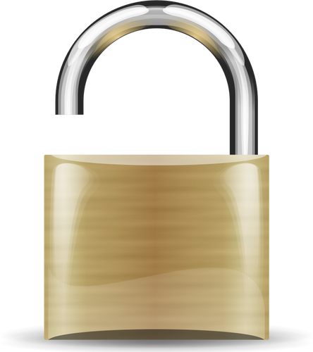 Vector image of bronze padlock