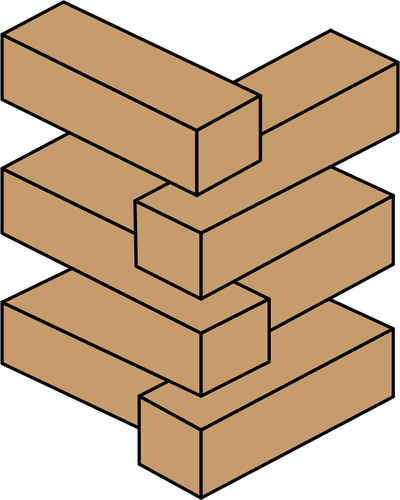 矢量图的堆叠的砖块