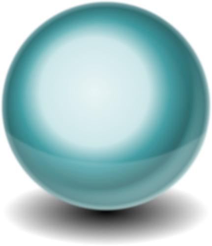 כדור תלת-ממדי עם השתקפות וקטור תמונה
