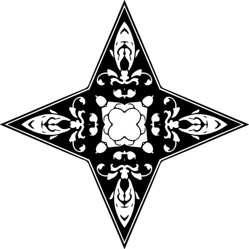 Dekorativ stjärna symbol