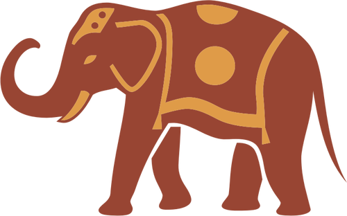 Koristeettu elefantti