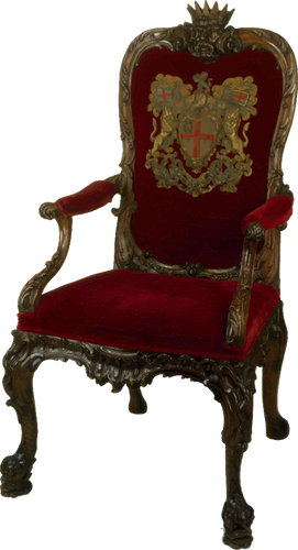 Chaise noyer orné