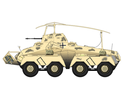 Бронированный автомобиль векторное изображение