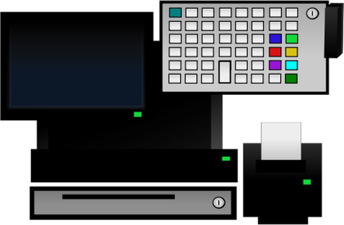 ClipArt vettoriali del hardware terminali POS