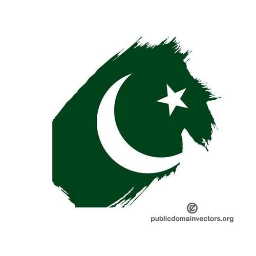 Vlag van Pakistan op witte achtergrond